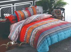 Boho Plain Print Quilt Cover Pillowcase 3PC Set постельное бельё евро King Size Bedding Set European Style Duvet Cover Set