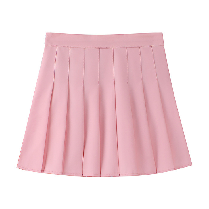 ZOKI White Women Pleated Skirts Summer High Waist Zipper Girls Dancing JK Mini Skirts Black Fashion Student A Line Faldas 2023