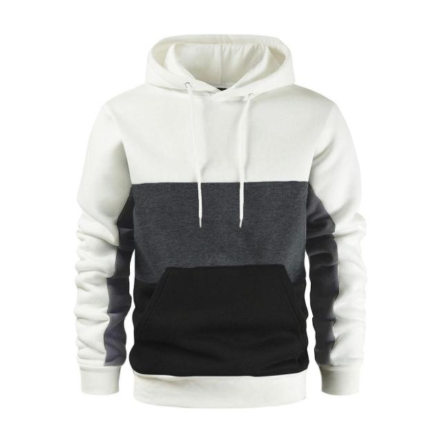 2023 Fashion Autumn Hoodies Men Sweatshirt Male Stitching Hooded Hip Hop Long Sleeve Sweatshirt Men Silm Hoodies Outwear