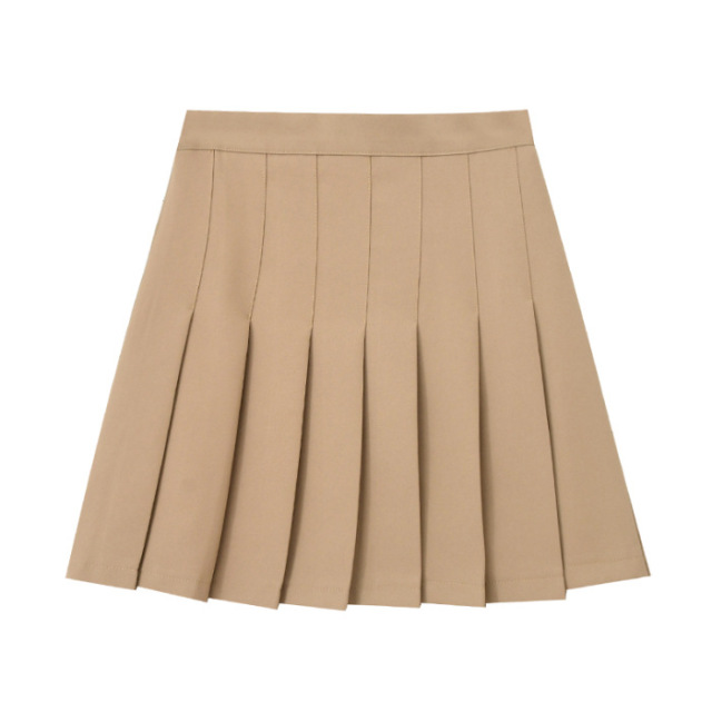 ZOKI White Women Pleated Skirts Summer High Waist Zipper Girls Dancing JK Mini Skirts Black Fashion Student A Line Faldas 2023