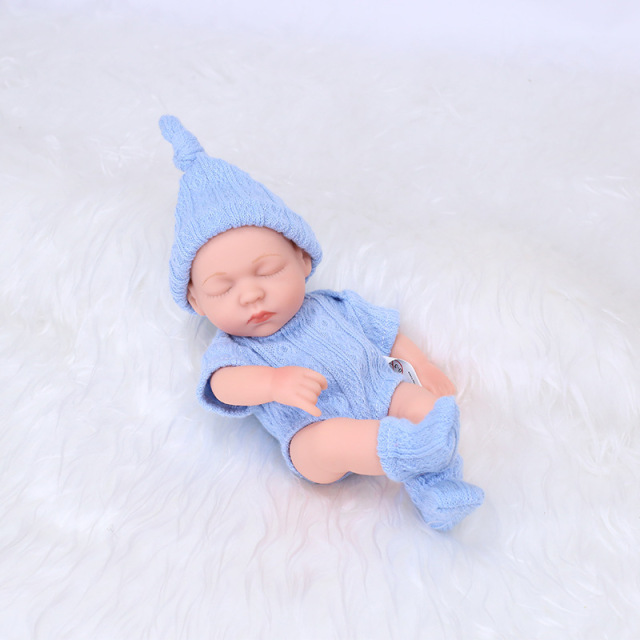 New Silicone Reborn Dolls 20cm Baby Reborn Toys Waterproof Vinyl Bebe Doll Cute Mini Reborn Baby Doll For Girls Birthday Gift