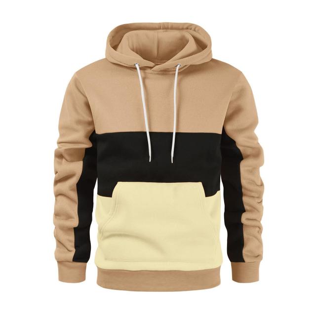 2023 Fashion Autumn Hoodies Men Sweatshirt Male Stitching Hooded Hip Hop Long Sleeve Sweatshirt Men Silm Hoodies Outwear