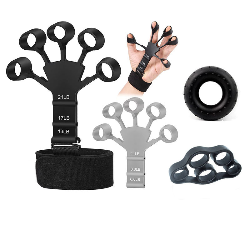 Silicone Grip Training and Exercise Finger Exercise Stretcher Hand Strengthener Arthritis Grip Trainer Hand Brush Expander Grips