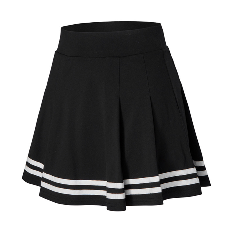 Summer 2024 Women Skirt Elastic Faldas Ladies Midi Skirts Pleated Black Sexy Stripe Girl Mini Short School Skirts saia feminina