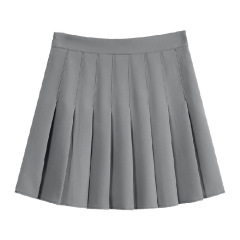 ZOKI White Women Pleated Skirts Summer High Waist Zipper Girls Dancing JK Mini Skirts Black Fashion Student A Line Faldas 2023