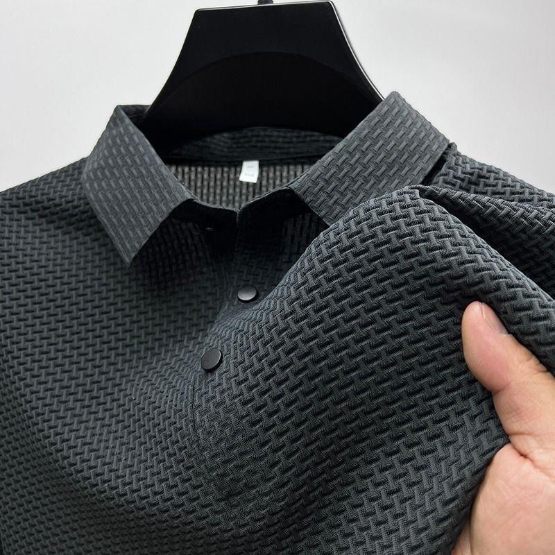 High Quality Summer New Men's Short Sleeve T-shirt Cool and Breathable POLO Shirt Business Casual Sweat-absorbing Top M-4XL