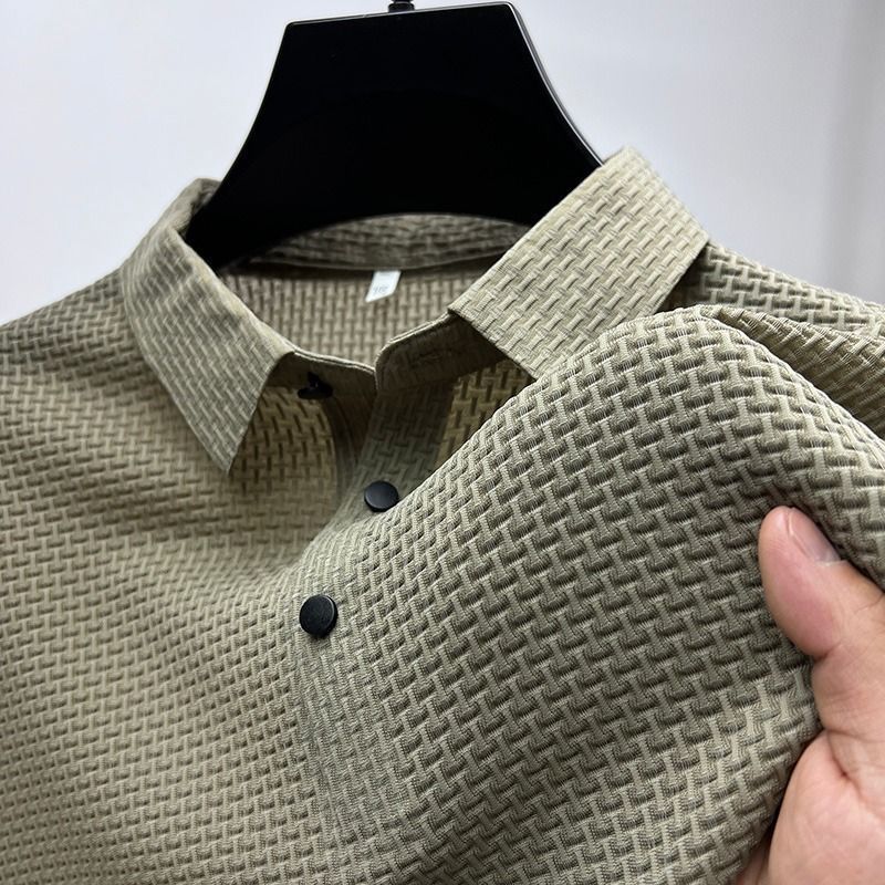 High Quality Summer New Men's Short Sleeve T-shirt Cool and Breathable POLO Shirt Business Casual Sweat-absorbing Top M-4XL
