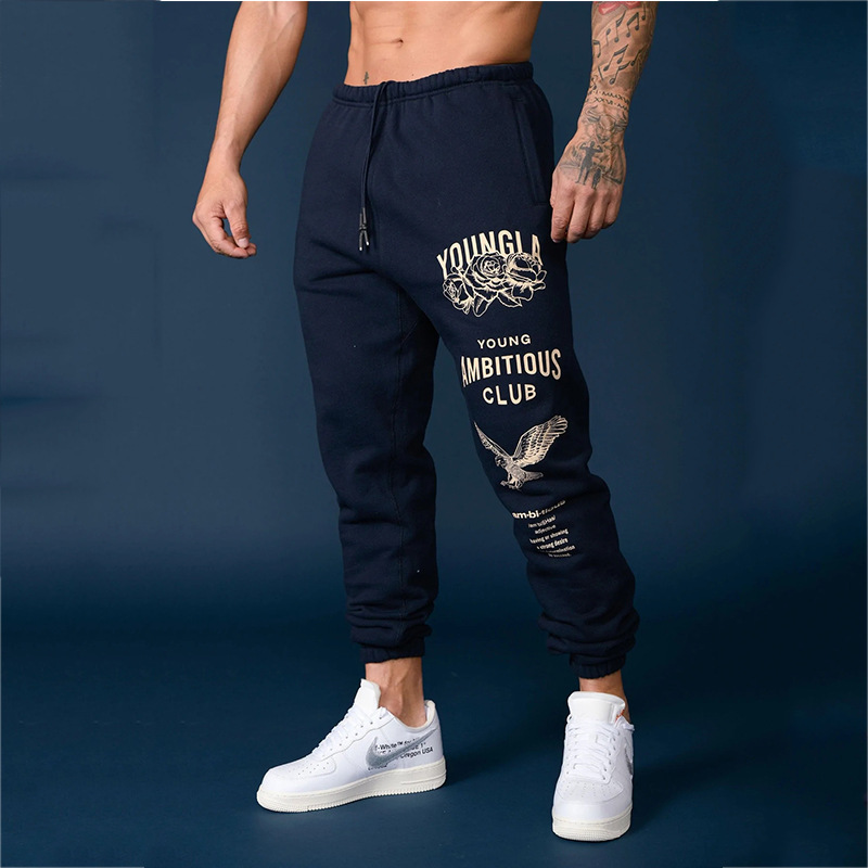 Autumn Jogger Pants Men Running Sweatpants Gym Fitness Training Trousers Male Casual Fashion Print Sportswear Bottoms Trackpants