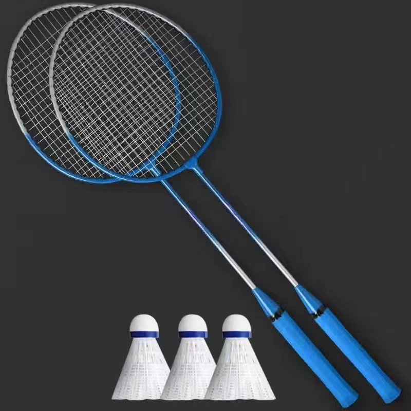 Professional Badminton Rackets Shuttlecocks and Carrying Bag Set Double Badminton Racquet Set Indoor Outdoor Speed Sports