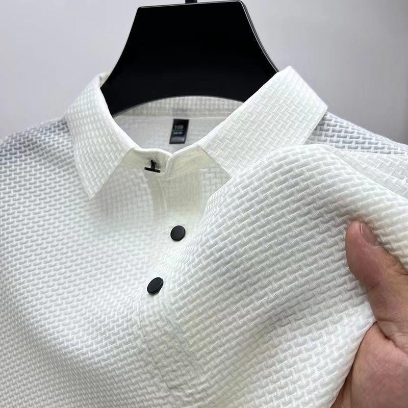 High Quality Summer New Men's Short Sleeve T-shirt Cool and Breathable POLO Shirt Business Casual Sweat-absorbing Top M-4XL