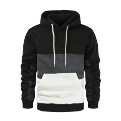 2023 Fashion Autumn Hoodies Men Sweatshirt Male Stitching Hooded Hip Hop Long Sleeve Sweatshirt Men Silm Hoodies Outwear