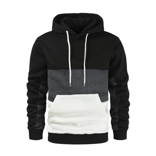 2023 Fashion Autumn Hoodies Men Sweatshirt Male Stitching Hooded Hip Hop Long Sleeve Sweatshirt Men Silm Hoodies Outwear
