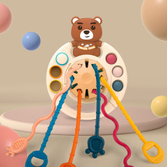 Baby Montessori Sensory Development Educational Toys Pull String Finger Grasp Training Early Learning Toy Teething BPA Free 1-3Y