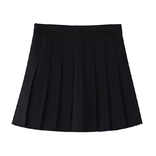 ZOKI White Women Pleated Skirts Summer High Waist Zipper Girls Dancing JK Mini Skirts Black Fashion Student A Line Faldas 2023