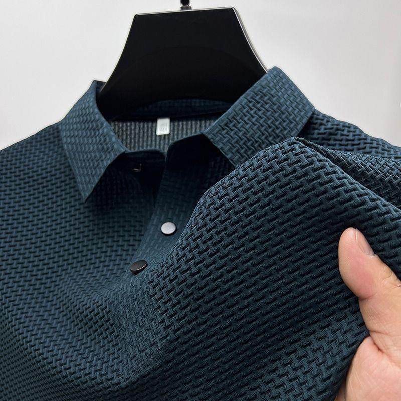High Quality Summer New Men's Short Sleeve T-shirt Cool and Breathable POLO Shirt Business Casual Sweat-absorbing Top M-4XL