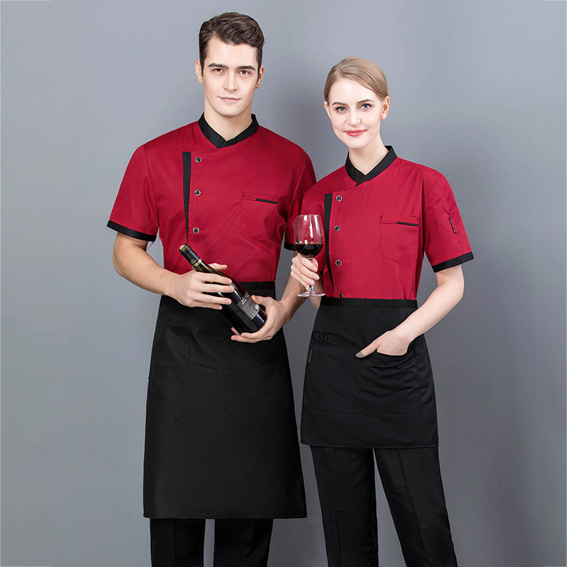 Long-sleeved Hotel Canteen Kitchen Work Uniform Cake Pastry Baker Kitchen Work Chef Uniform Quality Men Chef Coat Women