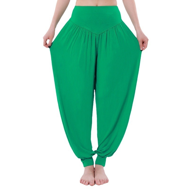Women Yoga Pants Women Plus Size Sports Pants Yoga Leggings Colorful Bloomers Dance Yoga TaiChi Pants Modal WomenTrousers