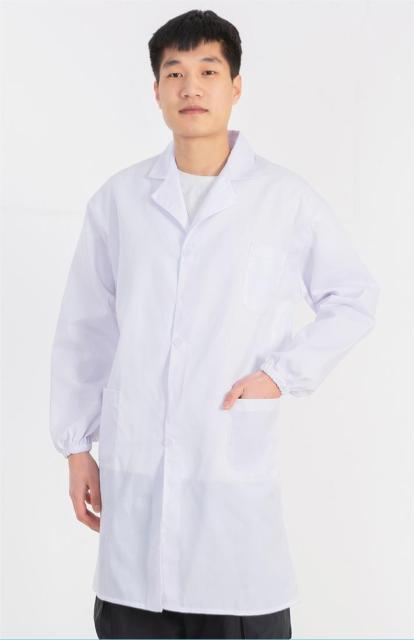 White Coat Female Long-sleeved Doctor's Uniform Male Short-sleeved Doctor Lab Coat Laboratory College Chemistry Nurse Overalls