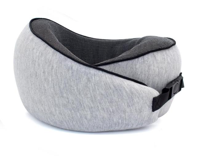 Neck Pillow for Travel Memory Foam with Buckle Waterproof Storage Bag