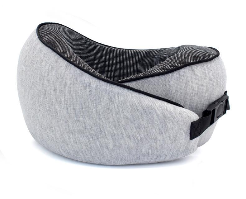 Neck Pillow for Travel Memory Foam with Buckle Waterproof Storage Bag