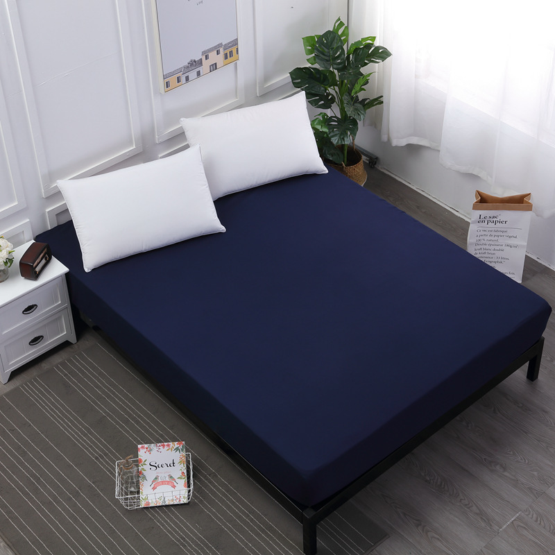 Waterproof Mattress Protector Fitted Sheet Mattress Cover Solid Color with TPU Waterproof Membrane