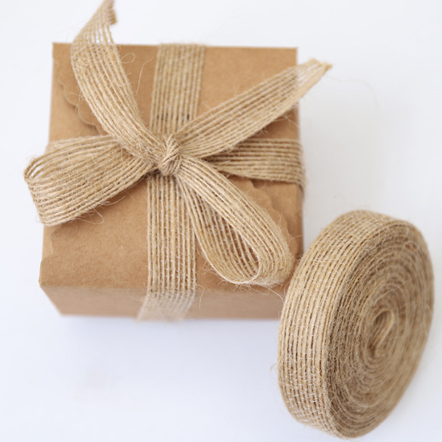 Burlap Ribbon Natural Jute Fabric Ribbon Crafts DIY Ribbon Decoration