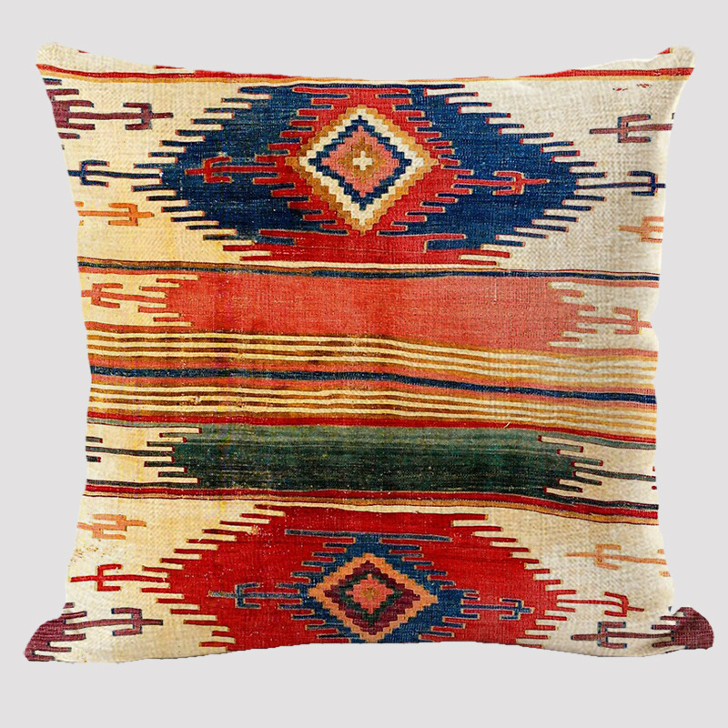 Bohemian Pattern Cushion Pillow Covers Square Decorative Cushion Case