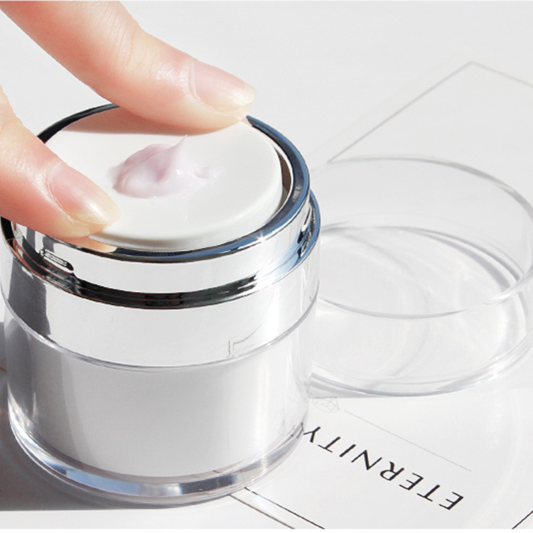Refillable Airless Pump Jars Travel Lotion With Lid for Thick Moisturizer Cream