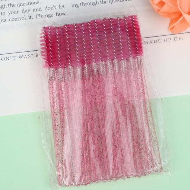 50pcs Disposable Mascara Brushes for Eyelash Extensions and Eyebrow Brush
