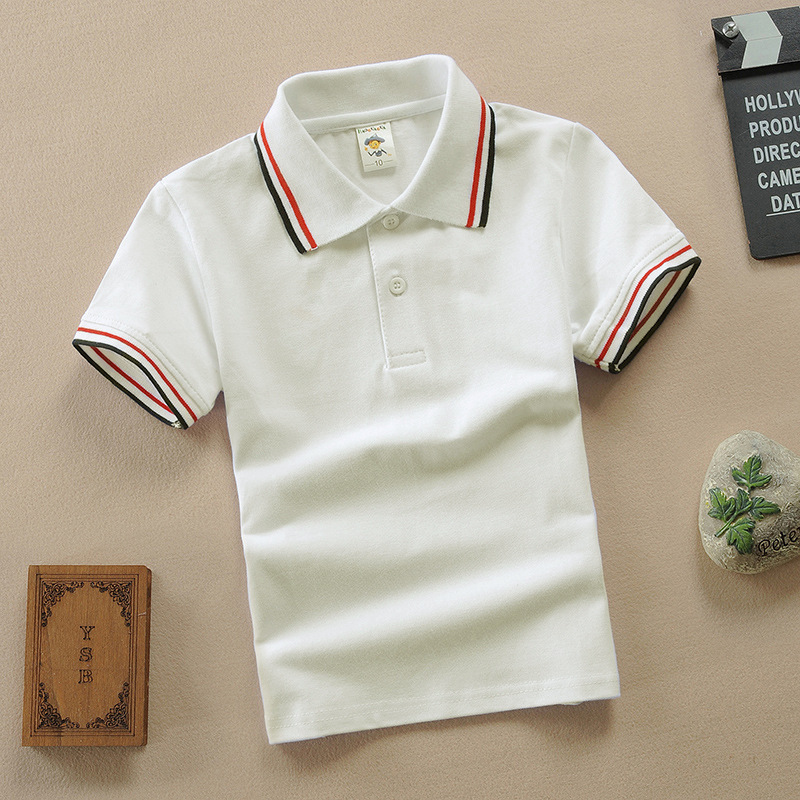 Children Short Sleeve Polo Uniform Shirt for Boys Girls