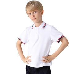 Children Short Sleeve Polo Uniform Shirt for Boys Girls