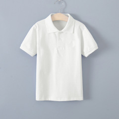 Children Short Sleeve Polo Uniform Shirt for Boys Girls