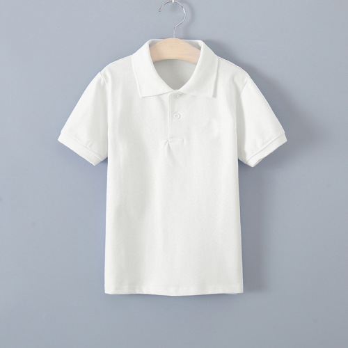 Children Short Sleeve Polo Uniform Shirt for Boys Girls
