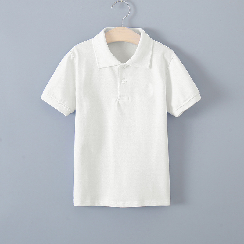 Children Short Sleeve Polo Uniform Shirt for Boys Girls