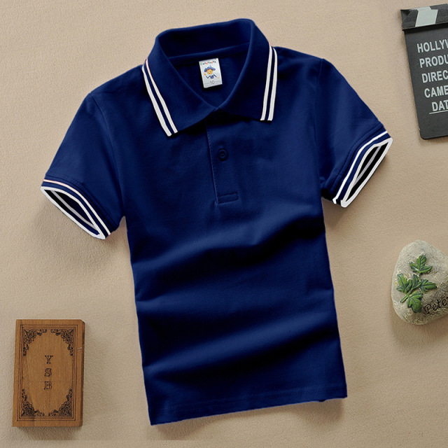 Children Short Sleeve Polo Uniform Shirt for Boys Girls