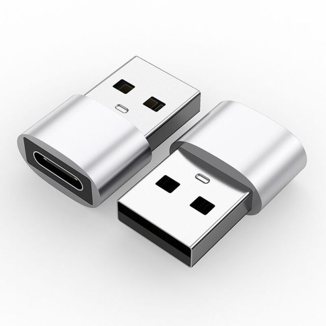 USB to USB C Adapter Charger Converter Type C Female to A Male