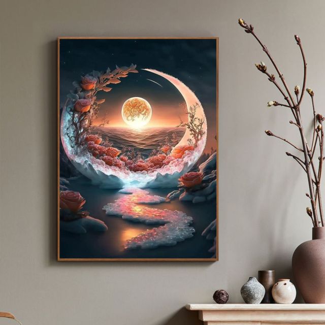 Diamond Painting Kits 5D DIY Full Drill Crystal Gem Art for Home Wall Decor