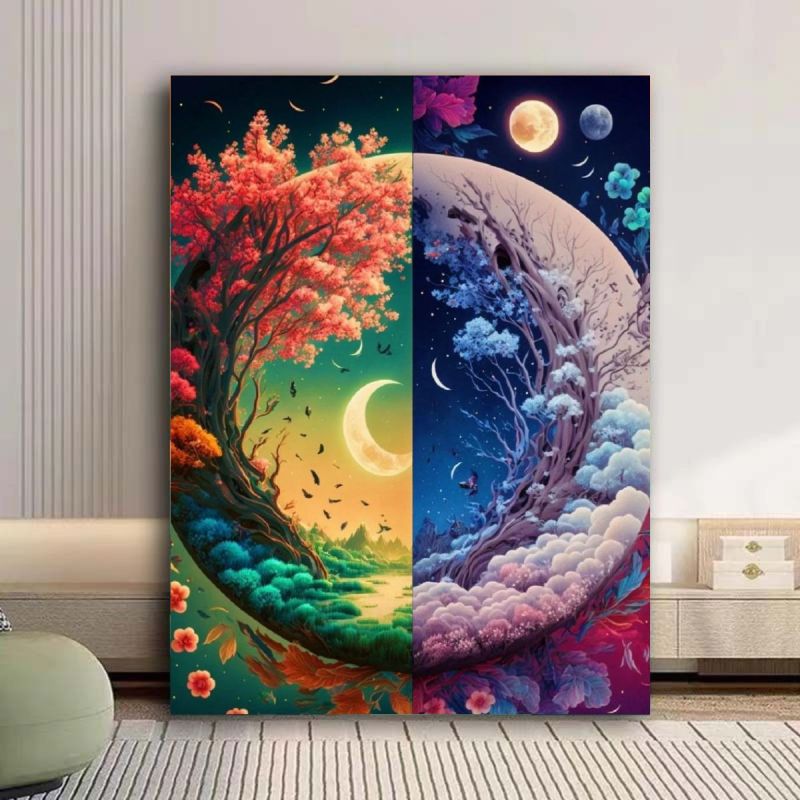 Diamond Painting Kits 5D DIY Full Drill Crystal Gem Art for Home Wall Decor