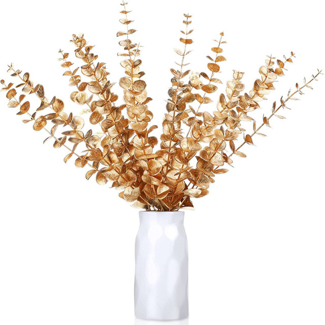 Eucalyptus Leaves Stems Branches Artificial for Wedding Bouquet Home Decor