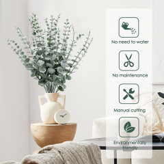Eucalyptus Leaves Stems Branches Artificial for Wedding Bouquet Home Decor