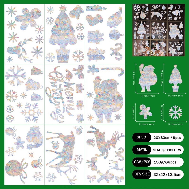 Christmas Window Clings Glass Window Decals Stickers Decoration