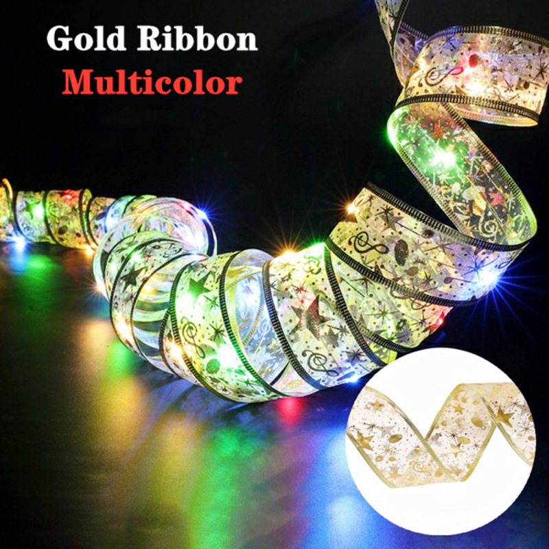 Christmas Tree Decorations String Lights LED Lights Copper Wire Ribbon Bows Lights