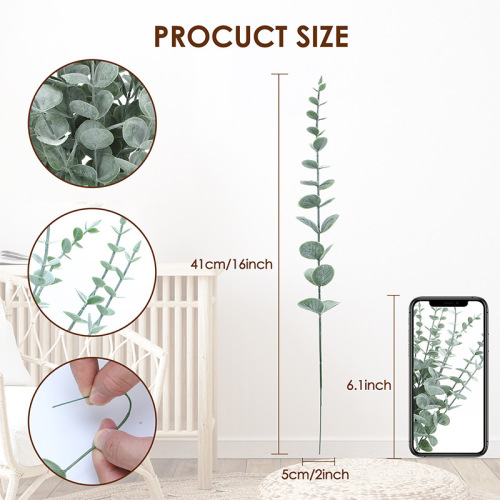 Eucalyptus Leaves Stems Branches Artificial for Wedding Bouquet Home Decor