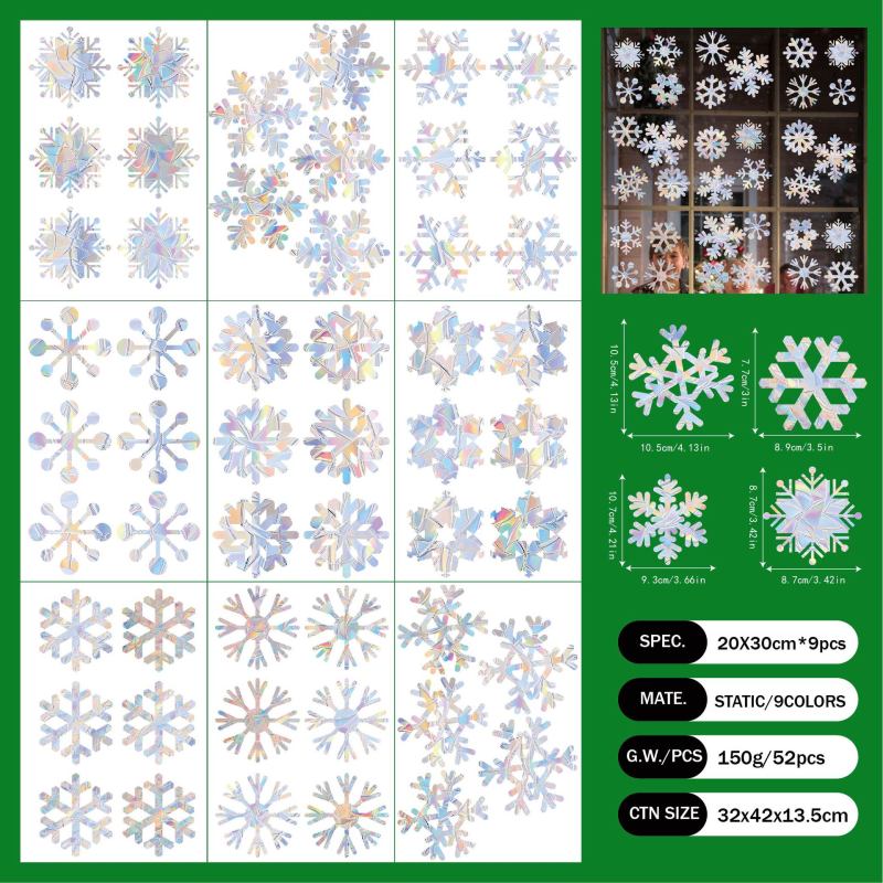 Christmas Window Clings Glass Window Decals Stickers Decoration
