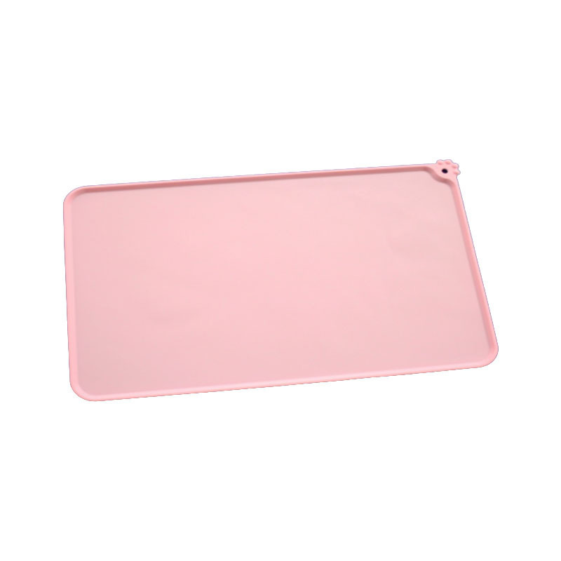 Silicone Pet Feeding Mat Waterproof Dog Cat Food Mat with Raised Edges