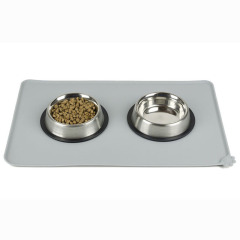 Silicone Pet Feeding Mat Waterproof Dog Cat Food Mat with Raised Edges