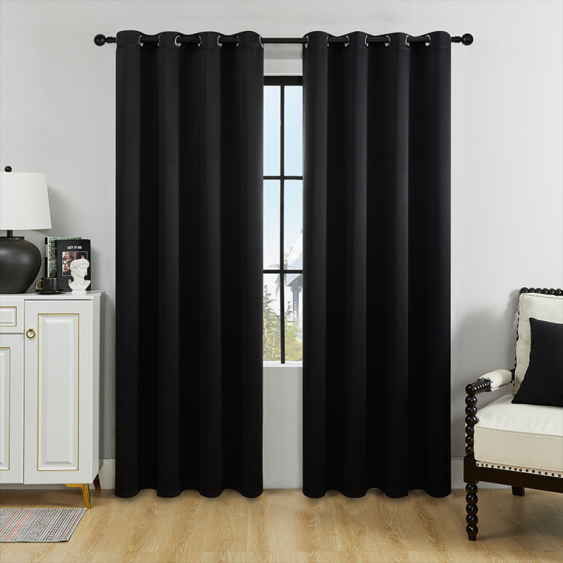 YanYangTian Blackout Curtain Home Decor Window Living room Shading Curtains for bedroom Simple Solid Thicker Dark Curtains
