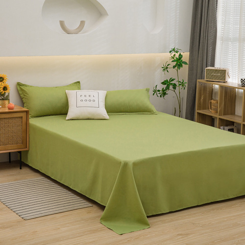 1 Pc Cotton Flat Sheet Solid Color Breathable Super Soft