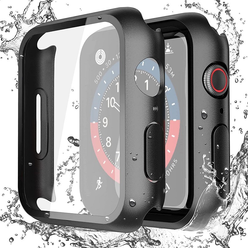Apple Watch Tempered Glass Screen Protector Hard Case