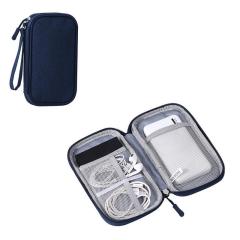Cable Organizer Pouch Electronic Accessories Carry Case Storage Bag Double Layer